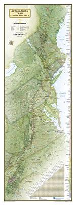 National Geographic Appalachian Trail Wall Map in Gift Box (18 X 48 In)