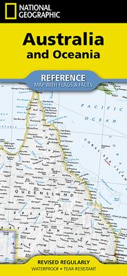 National Geographic Australia and Oceania Map (Folded with Flags and Facts)