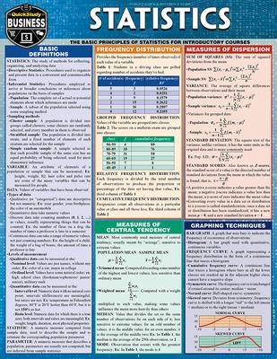 Statistics: A Quickstudy Laminated Reference Guide