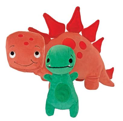 Tiny T. Rex and Pointy Plush Pair: 12.5