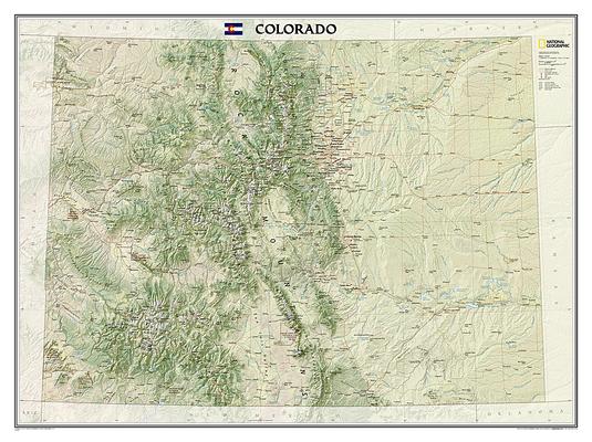 National Geographic Colorado Wall Map - Laminated (40.5 X 30.25 In)