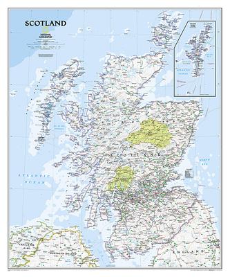 National Geographic Scotland Wall Map - Classic - Laminated (30 X 36 In)