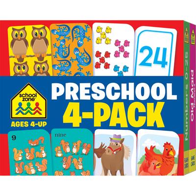 School Zone Preschool 4-Pack Flash Cards