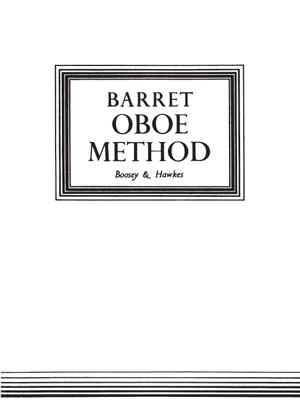 Apollon Barrett Oboe Method Original Edition Classical and Contemporary Studies for Oboe Boosey and Hawkes Chamber Music Sheet Music for Students and Subscription