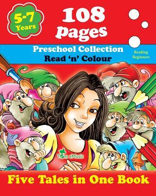 Five Tales in One Book: Read 'n' Color Your Fairy Tale - Preschool Collection - Coloring Picture Book for Beginner and Intermediate Readers (5