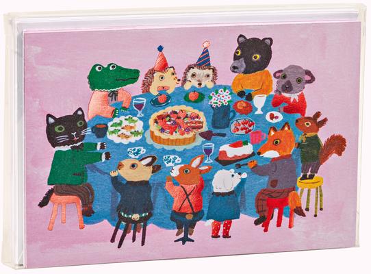 Teneues - Notecard Set: Dinner with Friends, 10 Notecards with Envelopes, Blank Inside, Foil Accents: 10-Full Color, Full Size Illustrated Notecards w