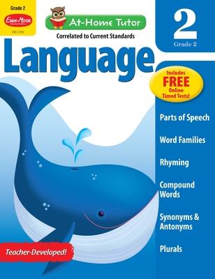 Language Skills, Grade 2 Workbook: At-Home Tutor, Nouns, Verbs, Adjectives, Parts of Speech, Word Families