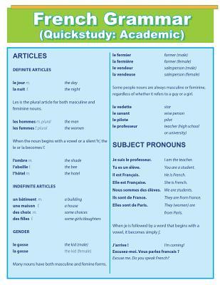 French Grammar: Quick Study Academic