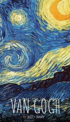 Van Gogh 2021 Diary: Slim Pocket Calendar, Week to View, Monthly Planner, Date Book with Holidays Contacts Passwords Subscription