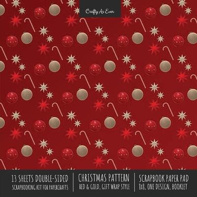 Christmas Pattern Scrapbook Paper Pad 8x8 Decorative Scrapbooking Kit for Cardmaking Gifts, DIY Crafts, Printmaking, Papercrafts, Red and Gold Designe Subscription