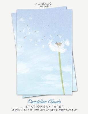 Dandelion Clouds Stationery Paper: Half Letter Size Paper, Flower Themed, Letter Writing Paper, 25-sheets Subscription
