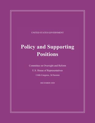 United States Government Policy and Supporting Positions (Plum Book) 2020