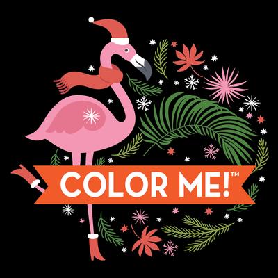 Color Me! Christmas (Flamingo Cover) - Keepsake Coloring Books Compact Edition: Festive Holiday & Winter Designs with Quotes 7x7 Inches Stocking Stuff Subscription