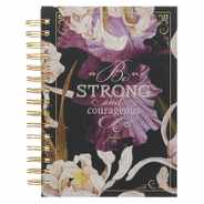 Christian Art Gifts Journal W/Scripture for Women Be Strong and Courageous Joshua 1:9 Bible Verse Plum Floral 192 Ruled Pages, Large Hardcover Noteboo Subscription
