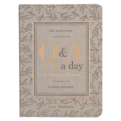 Q&A a Day: Three Year Prompted Journal for Christian Women 365 Questions, Faux Leather, Taupe