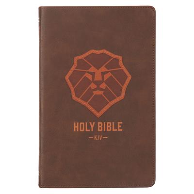 KJV Kids Bible, 40 Pages Full Color Study Helps, Presentation Page, Ribbon Marker, Holy Bible for Children Ages 8-12, Lion Emblem Faux Leather Flexibl