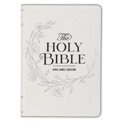 KJV Bible Compact Large Print Faux Leather White