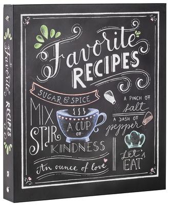 Deluxe Recipe Binder - Favorite Recipes (Chalkboard) - Write in Your Own Recipes