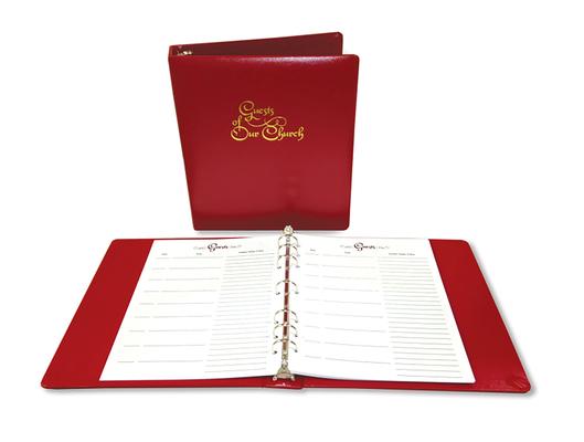 Guests of Our Church Register: Multi-Ring Binder