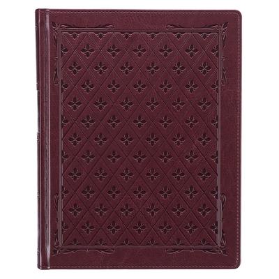 KJV Holy Bible, Large Print Note-Taking Bible, Faux Leather Hardcover - King James Version, Burgundy