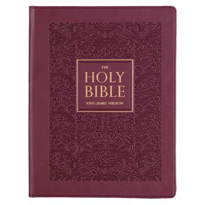 KJV Holy Bible, Large Print Note-Taking Bible, Faux Leather Hardcover - King James Version, Plum