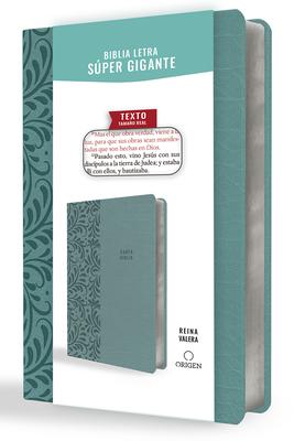 Biblia Reina Valera Letra Sper Gigante, Smil Piel Aguamarina / Spanish Bible Reina Valera Super Giant Print, Aquamarine Leathersoft