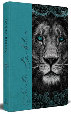 Biblia Rvr 1960 Letra Grande, Tamao Manual, Tapa Dura de Tela Len Aguamarina / Spanish Bible Rvr 1960 Handy Size Large Print Hardcover Cloth Lion Aq