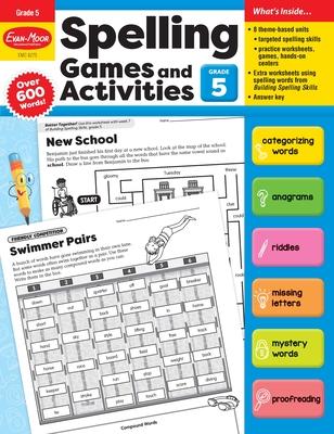 Spelling Games and Activities, Grade 5 Teacher Resource