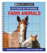 Brain Games - Sticker by Number: Farm Animals (Easy - Square Stickers): Create Beautiful Art with Easy to Use Sticker Fun! Subscription