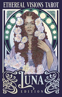 Ethereal Visions Tarot Luna Edition: Elegant 80-Card Art Nouveau Tarot Deck, Iridescent Silver Foil Stamping, Full-Color 140-Page Guidebook, Hand-Draw Subscription