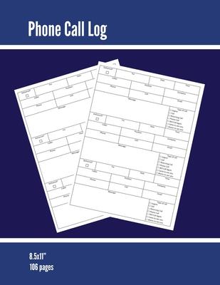 Phone Call Log: Phone Memo Message Book, Record 3 Telephone Messages Per Page, Calls Tracker, Keeping Track Voice Mail, Journal, Noteb