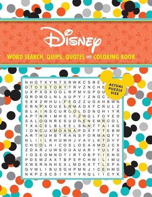 Disney Word Search, Quips, Quotes and Coloring Book - Coloring Book for Teens and Adults, Word Search Book, Officially Licensed Subscription