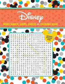 Disney Word Search, Quips, Quotes and Coloring Book - Coloring Book for Teens and Adults, Word Search Book, Officially Licensed