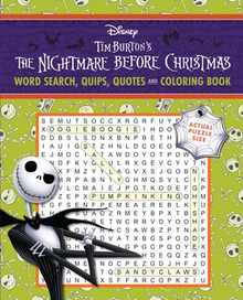 Disney Tim Burton's the Nightmare Before Christmas Word Search, Quips, Quotes and Coloring Book - Coloring Book for Teens and Adults, Officially Licen