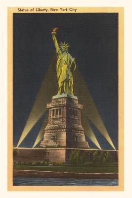 Vintage Journal Night, Statue of Liberty, New York City