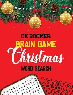 OK Boomer Brian Game Christmas Word Search: 360+ Christmas Word Search Puzzle Book for Adults, Brain Exercise Game, Fun and Festive Word Search Puzzle