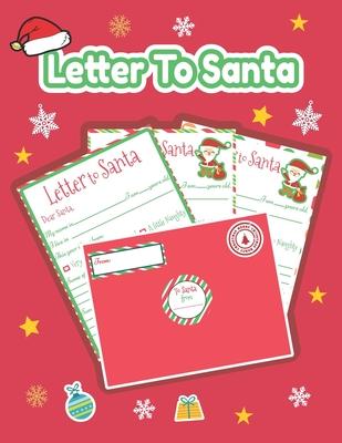 Letter to Santa: Letter to Santa: Kit with Stickers and red Envelopes to write a Letter to Santa Claus for Kids 7 letters with stickers