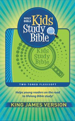 KJV Kids Study Bible, Flexisoft (Red Letter, Imitation Leather, Green/Blue)