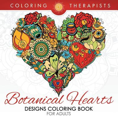 Botanical Hearts Designs Coloring Book For Adults