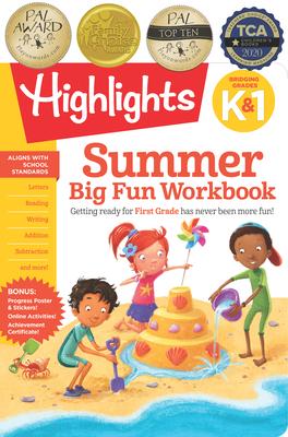 Summer Big Fun Workbook Bridging Grades K & 1: Ready for First Grade at Home, First Grade Summer Workbook with Letters, Reading, Writing, Addition, Su