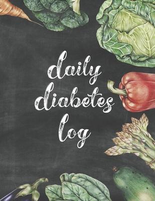 Daily Diabetes Log: Simple Weekly Layout For Tracking Glucose Readings - One Year Tracker - Vegetable Illustration Cover Design - BONUS Co