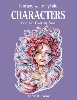 Fantasy and Fairytale CHARACTERS Line Art Coloring Book