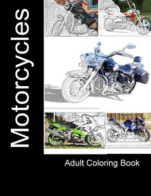 Motorcycles: Adult Coloring Book