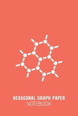 Hexagonal Graph Paper Notebook: Coral Organic Chemistry Notebook - Small Grids Hex Paper - Hexagonal Graph Paper Small - 6x9inch 100 pages