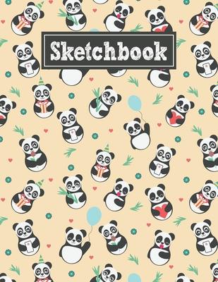 Sketchbook: 8.5 x 11 Notebook for Creative Drawing and Sketching Activities with Unique Panda Themed Cover Design