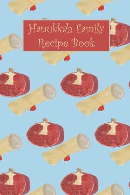 Hanukkah Family Recipe Book: Simple Blue Pomegranates Personal Write-In Cookbook