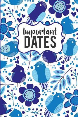 Important Dates: Birthday and Anniversary Reminder Book, Blue Bird Pattern Cover Subscription