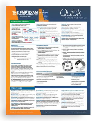 Pmp Exam: Quick Reference Guide