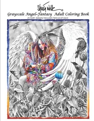 Sheila Wolk Gray Scale ANGEL Adult Coloring Book