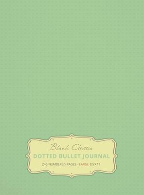 Large 8.5 x 11 Dotted Bullet Journal (Sea Foam Green #16) Hardcover - 245 Numbered Pages